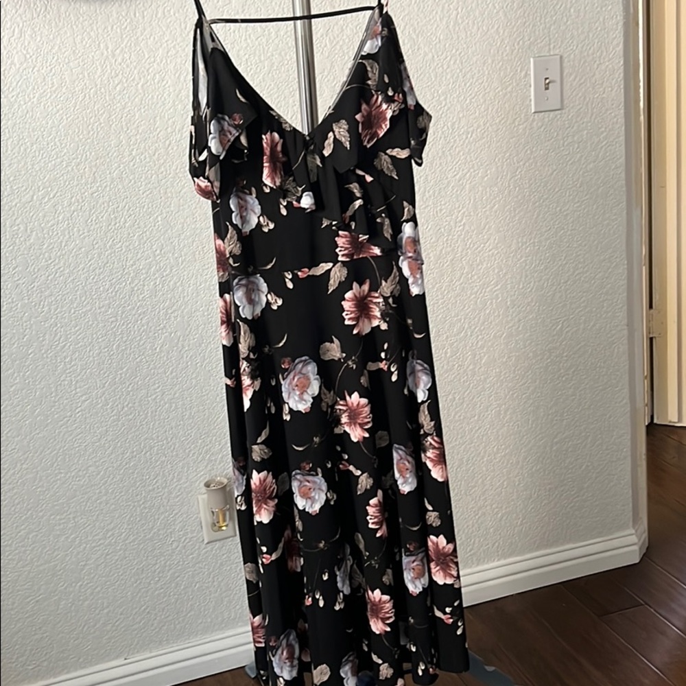 Black Midi Dress, XL